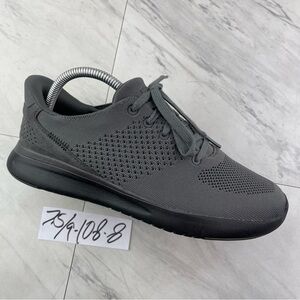 •Kizik Lima Men's 7.5 / Women' 9 Gray Sneakers Knit Hand Free Slip On Lace Shoes